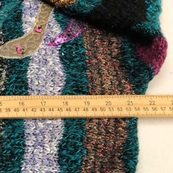 Jocelyn Smith Sweater Cardigan Woman Multicolor Embroidered Knit Size Large - Picture 5 of 8